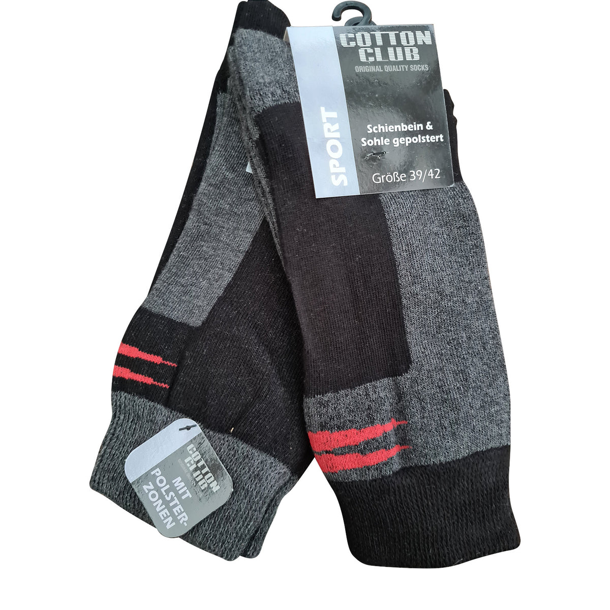 Sportsocken mit Plüschsohle | 2 Paar