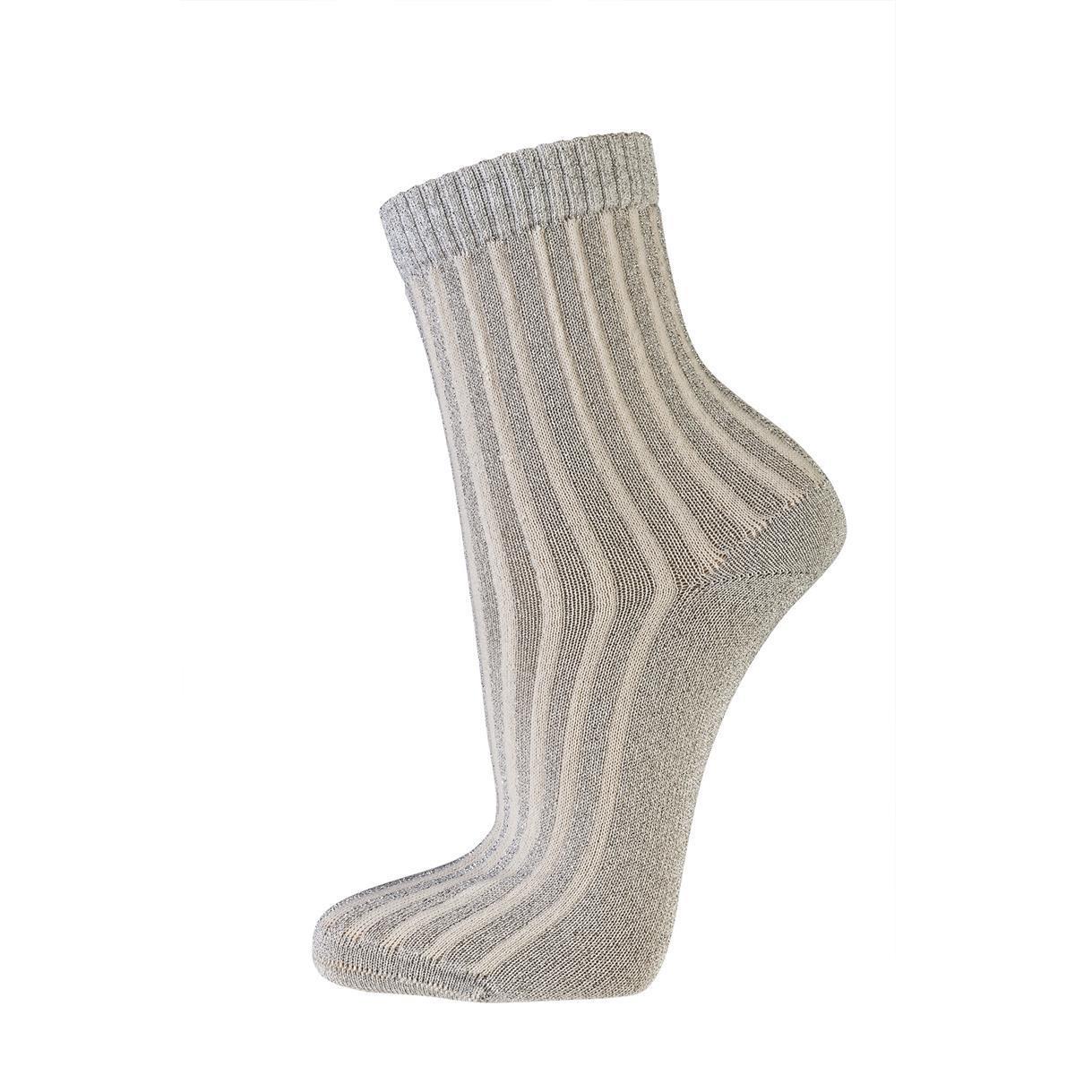 Damen Söckchen mit Lurex | 2 Paar