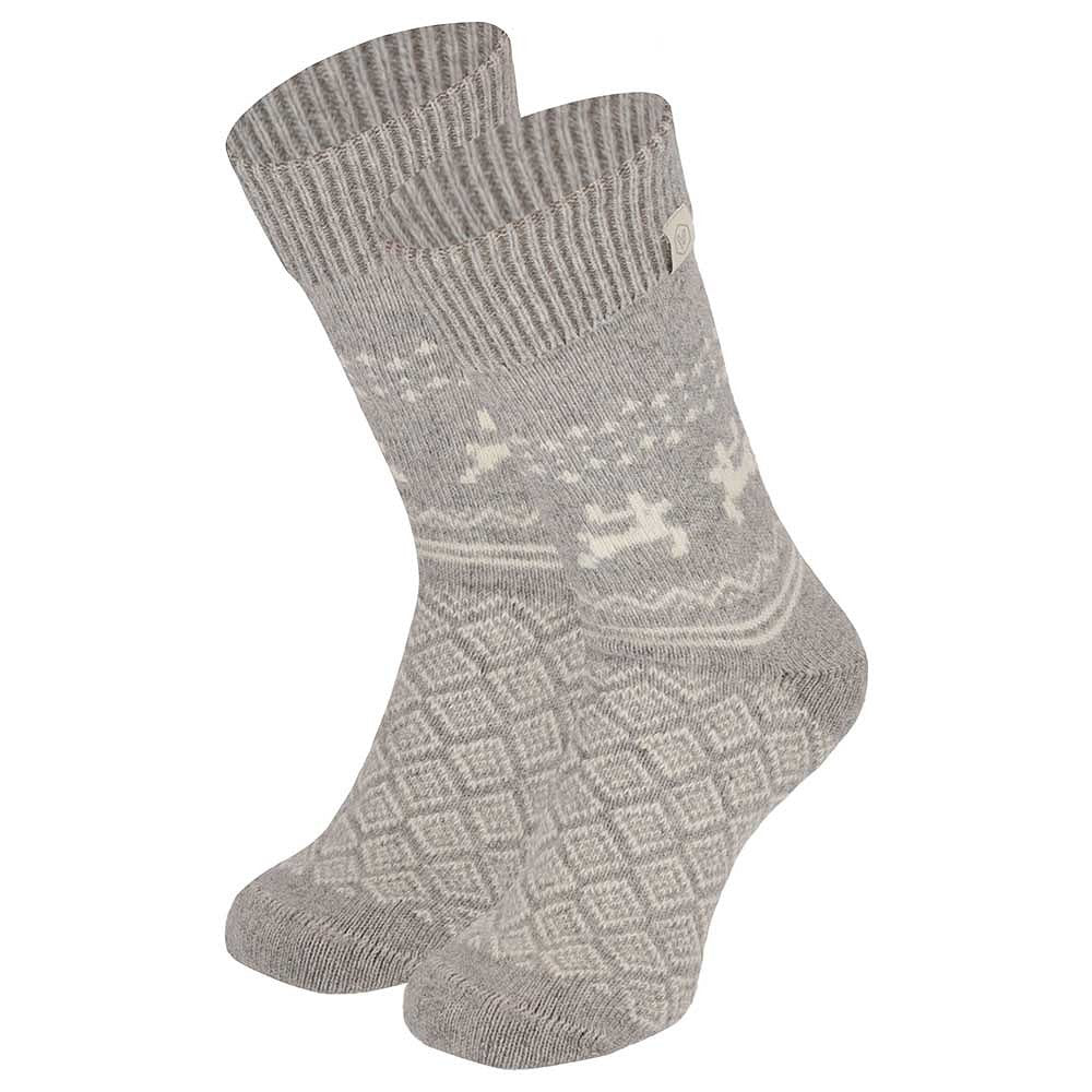 Wintersocken Rentiermotiv wollig warm