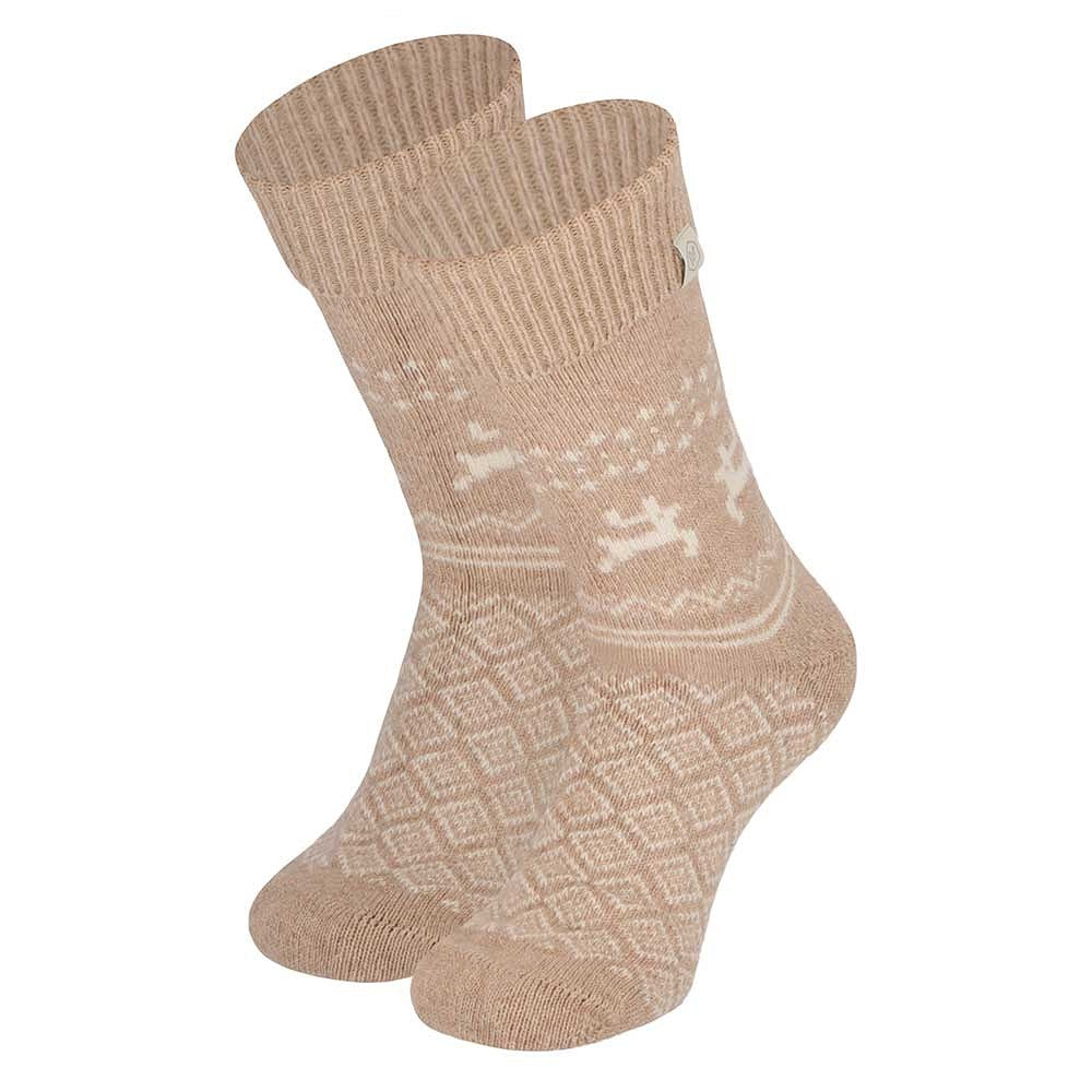 Wintersocken Rentiermotiv wollig warm