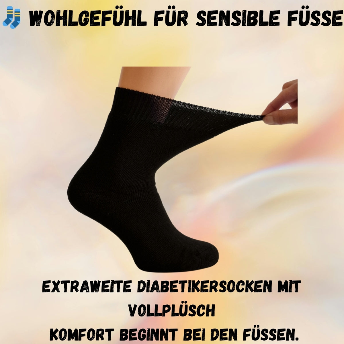Socken extrem dehnfähig (3fache Dehnung)