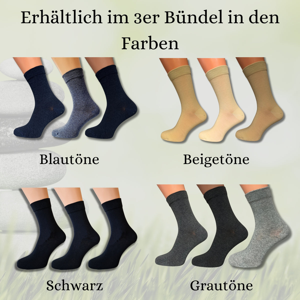 Diabetikersocken extra weit | 3 Paar