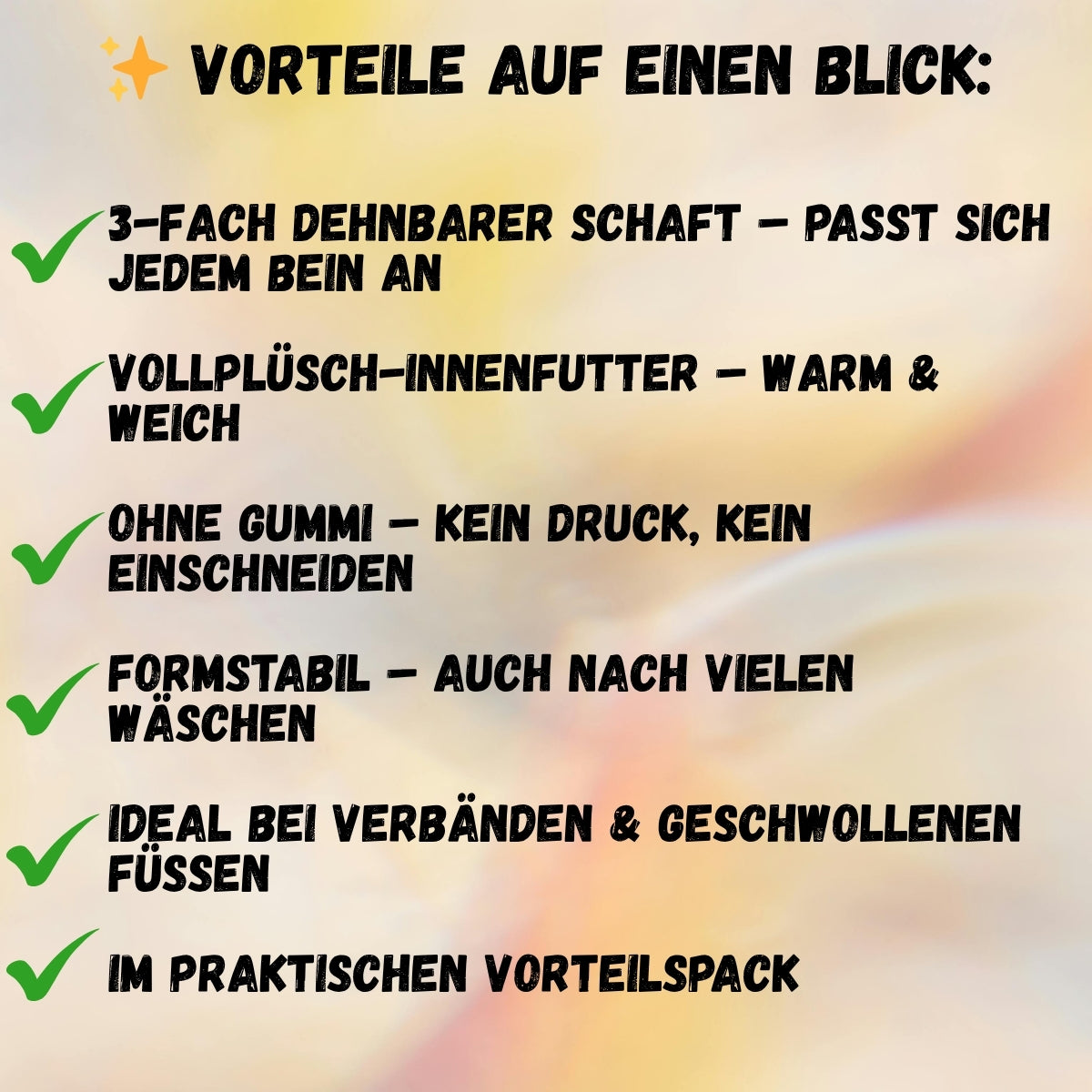 Socken extrem dehnfähig (3fache Dehnung)