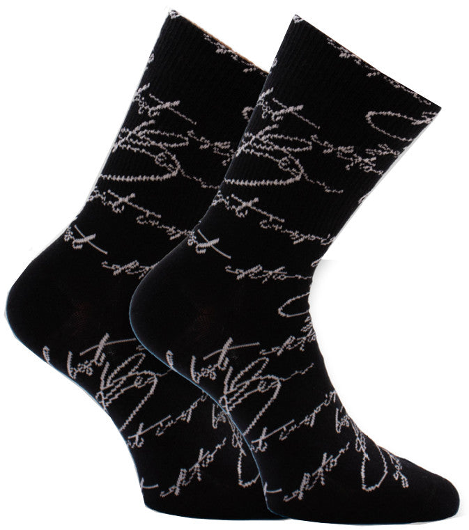 Socken mit Unterschrift Muster | 2er Pack