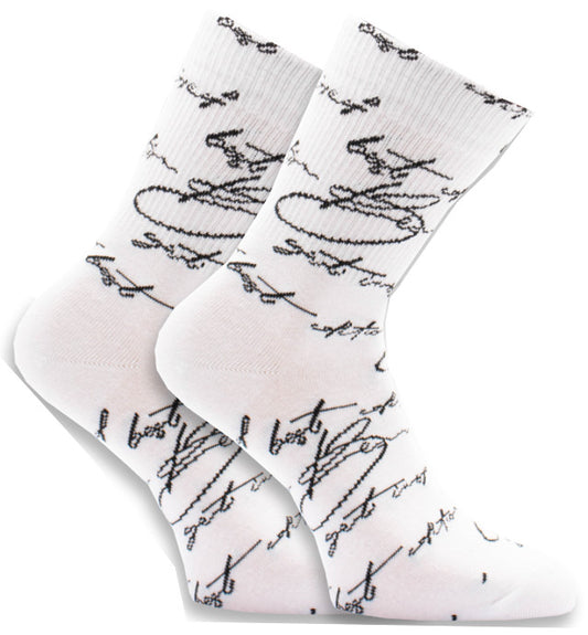 Socken mit Unterschrift Muster | 2er Pack
