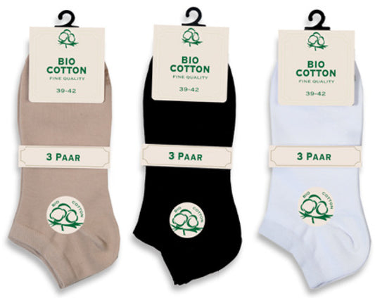 Sneakersocke Bio Cotton Unisex | 3 Paar