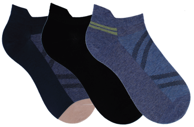 Herren Sneaker Socken mit Fersenlasche | 3 Paar