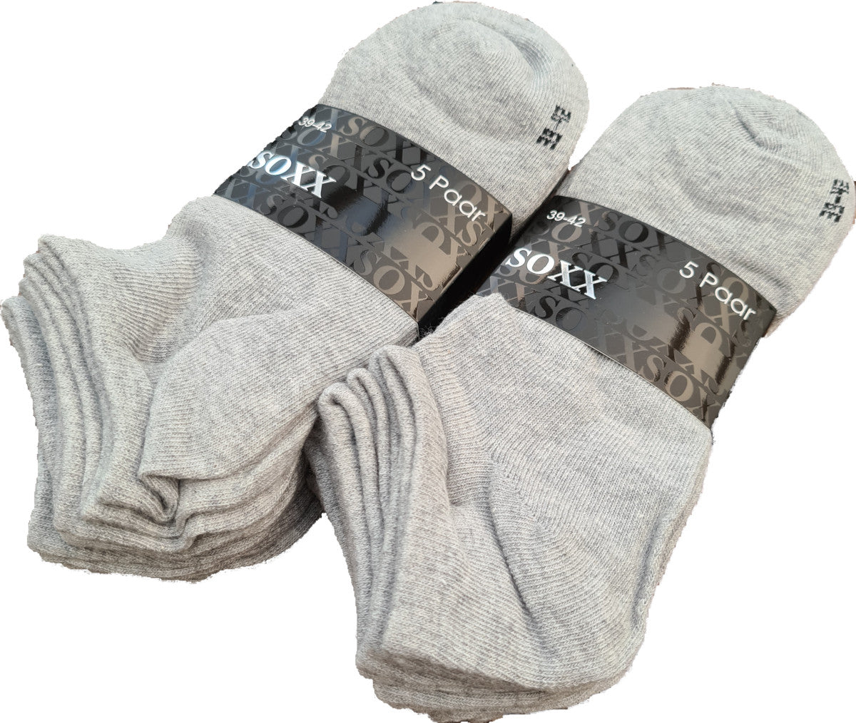 Graue Sneaker-Socken | 10, 20 oder 30 Paar