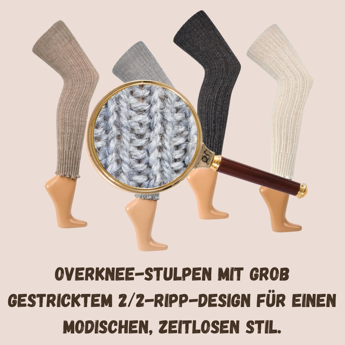 Overknee Stulpen mit Wolle