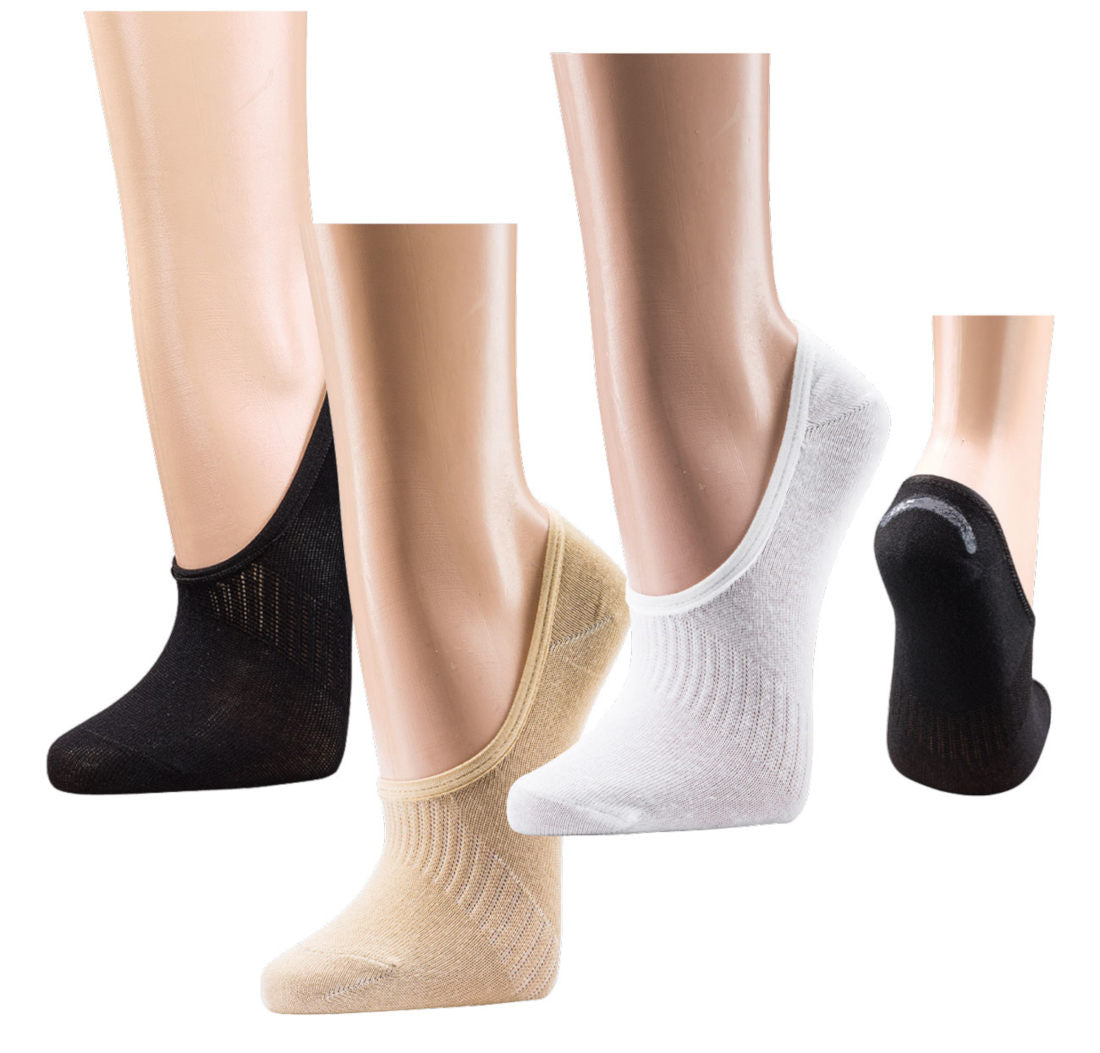 Footies Bambus & Silikon Pad an Ferse | 3 Paar