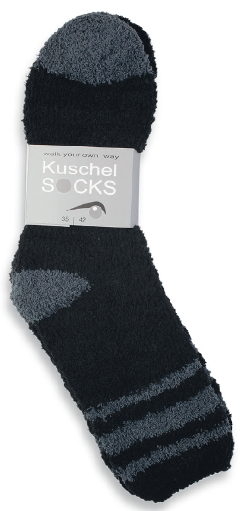 Kuschelsocken Herren in schwarz | 2Paar