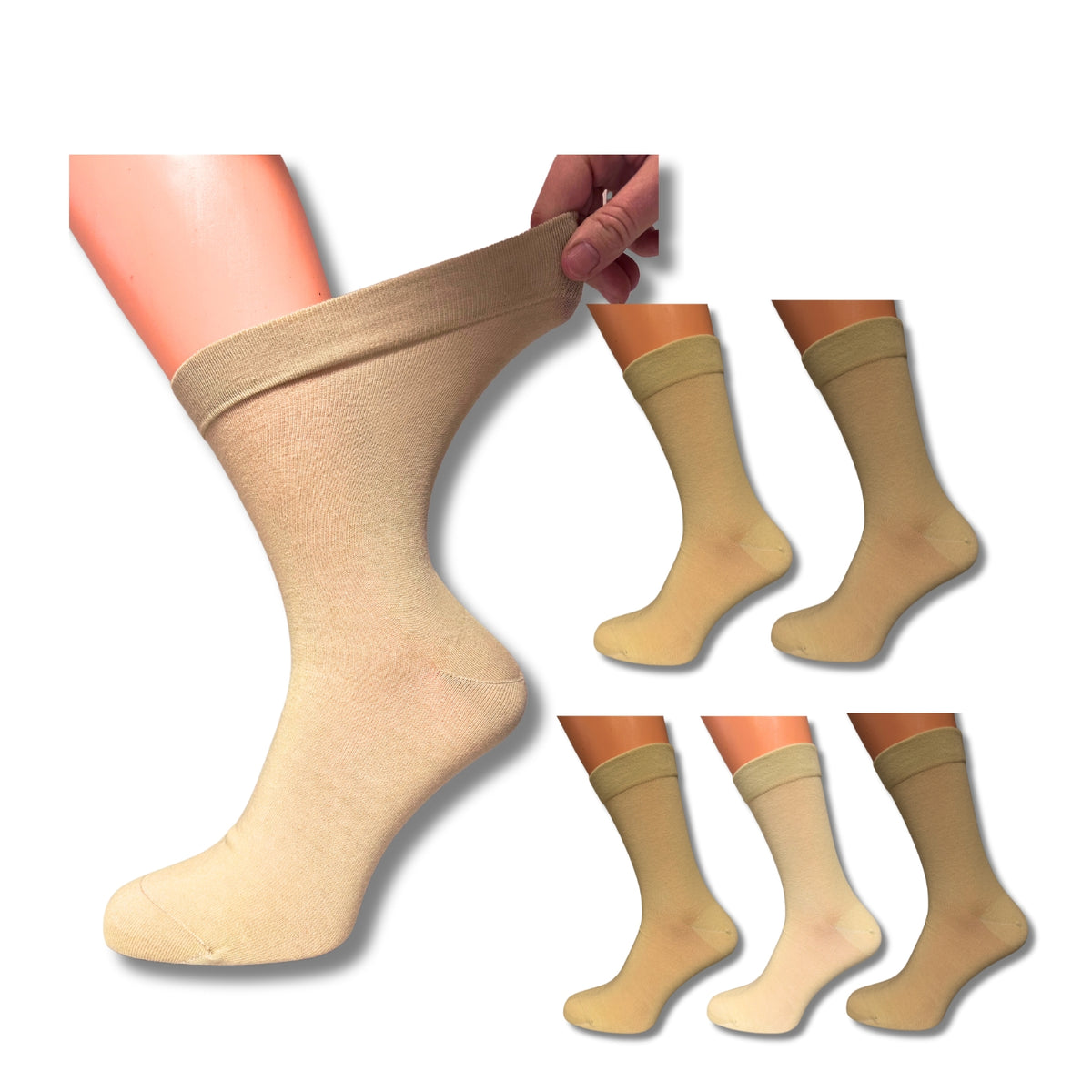 Diabetikersocken mit extra weitem Schaft | 6 Paar