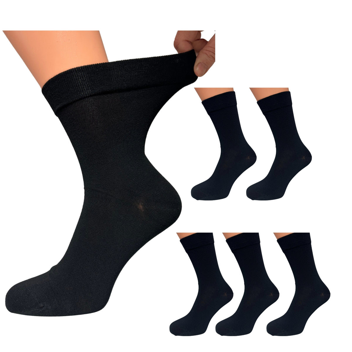 Diabetikersocken mit extra weitem Schaft | 6 Paar