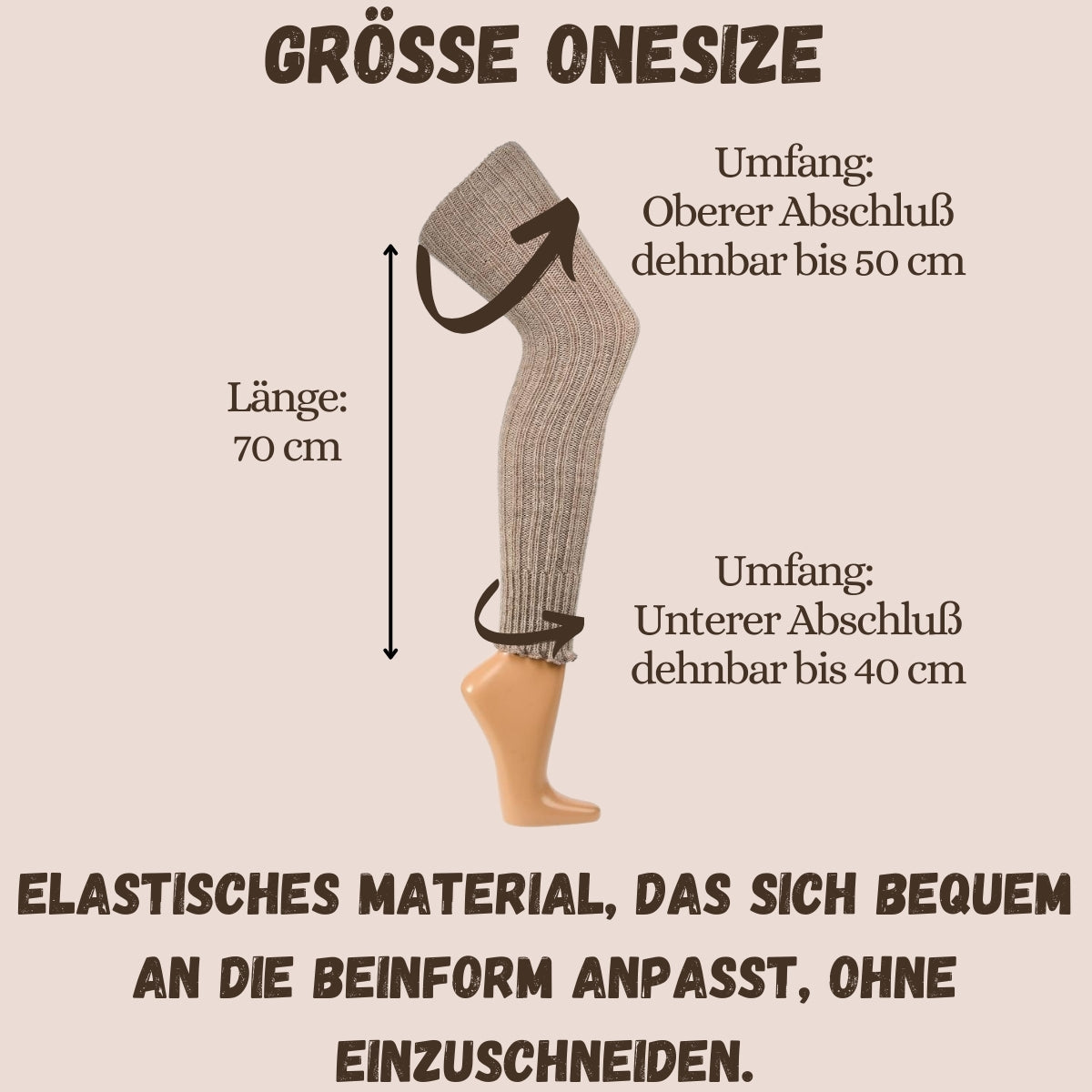 Overknee Stulpen mit Wolle