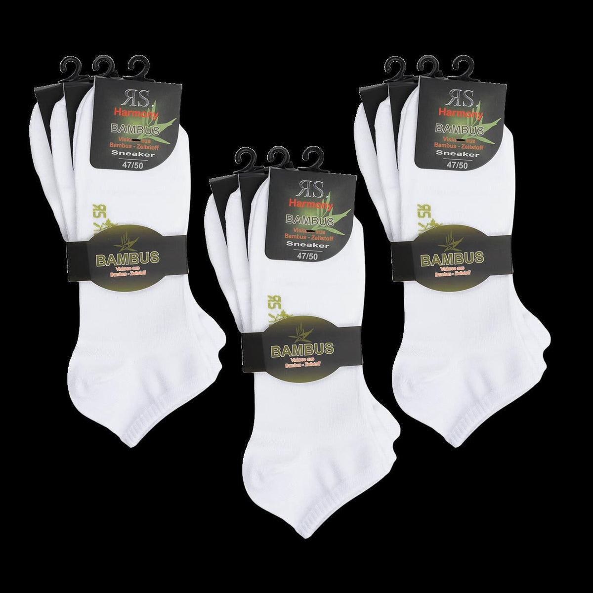 Bambus Sneakersocken weiß XXL