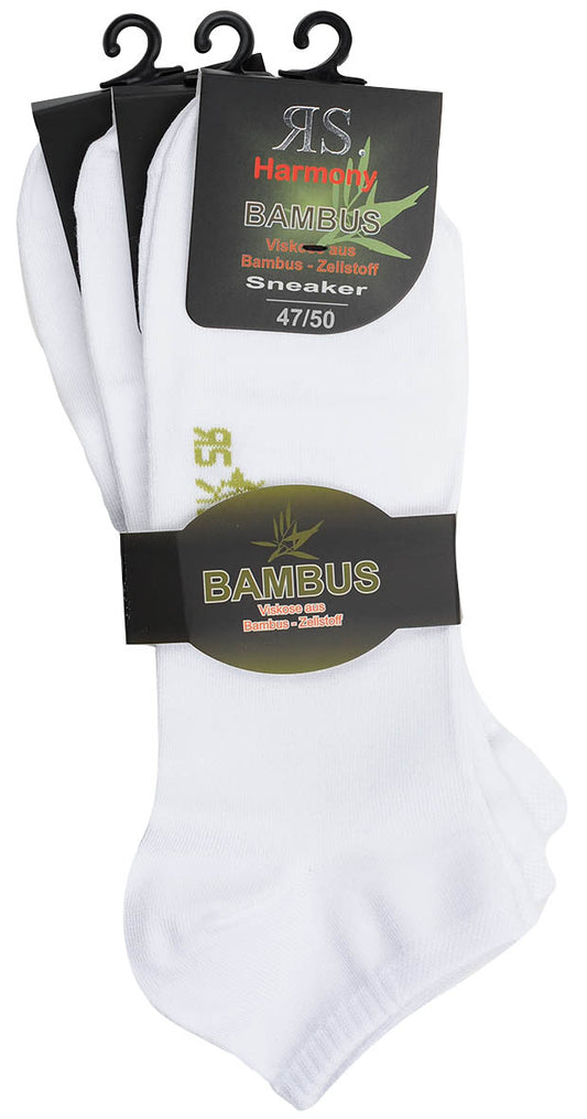 Bambus Sneakersocken weiß XXL