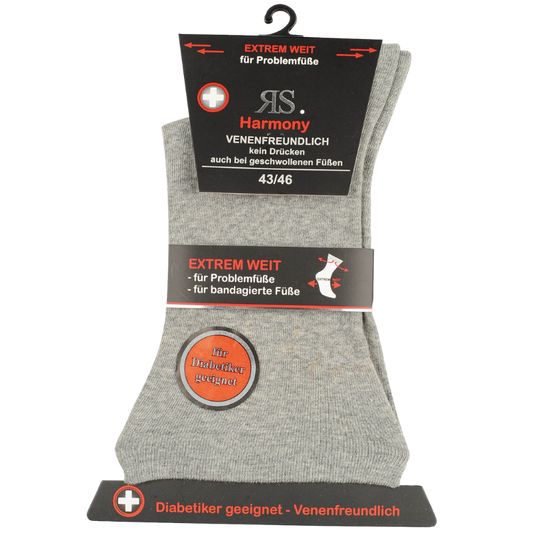 Socken Extrem Weit silbergrau | 2Paar