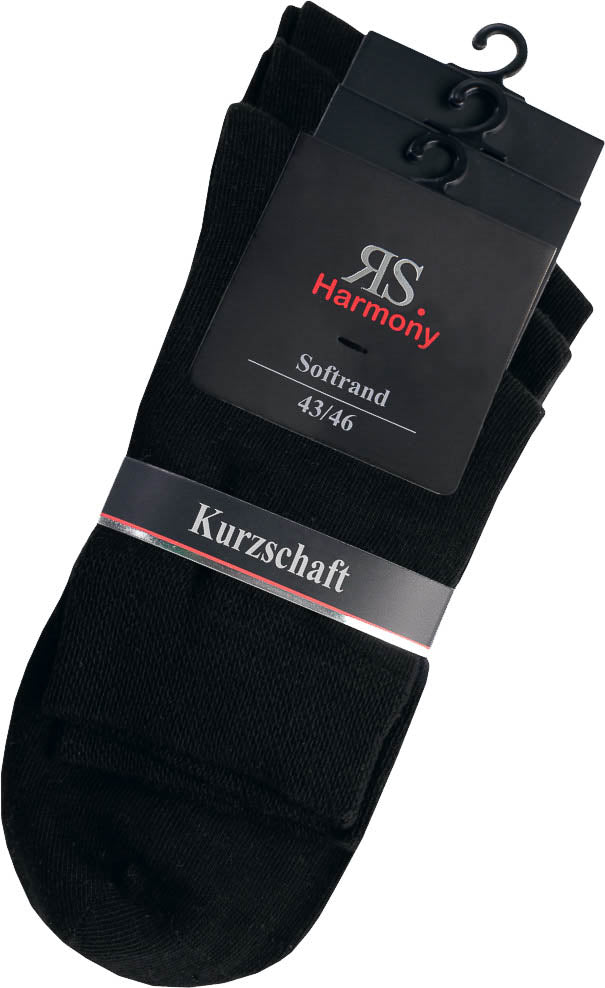 Herrensocken kurzer Schaft Softbund | 3 Paar