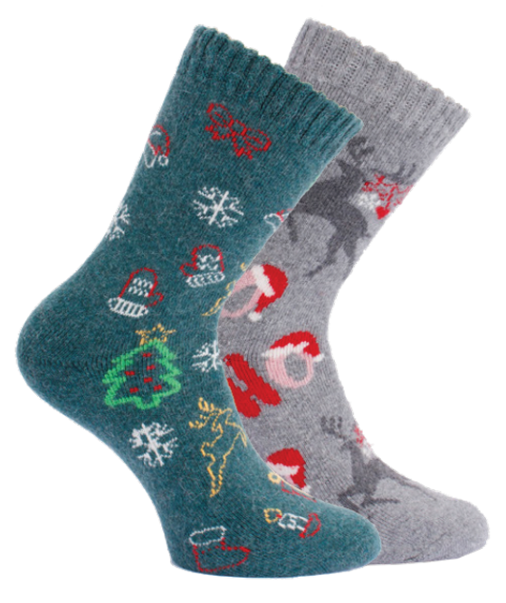 Weihnachtssocken für Damen | 2 Paar