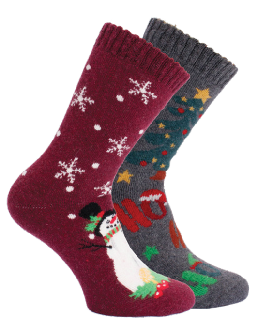 Weihnachtssocken für Damen | 2 Paar