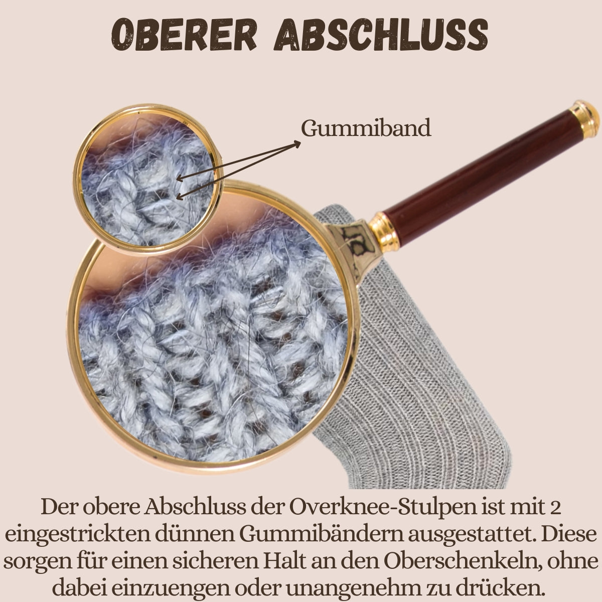 Overknee Stulpen mit Wolle