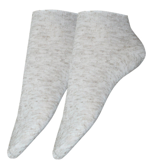 Kurzsocken mit Leinen für Damen | 3 Paar