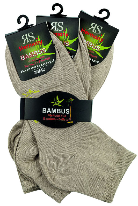 Kurzsocken Bambus beige | 6Paar