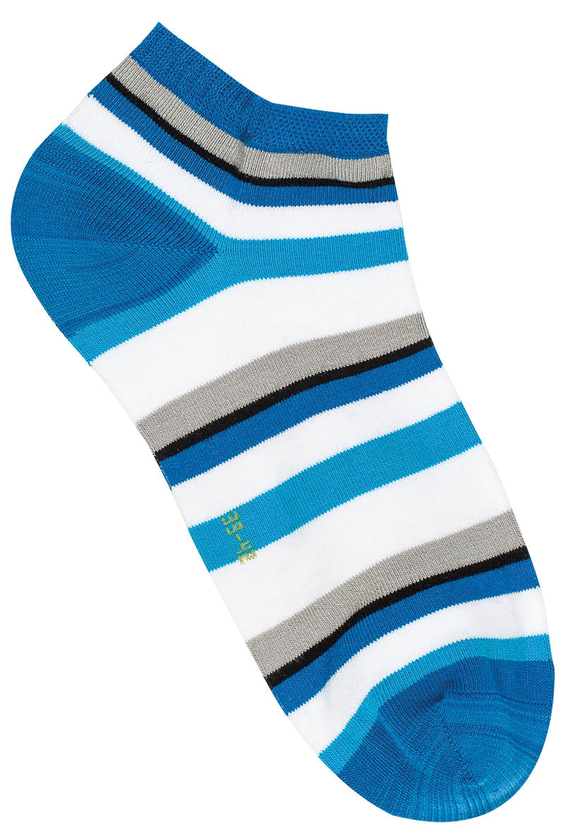 Geringelte Bambus Sneaker Socken