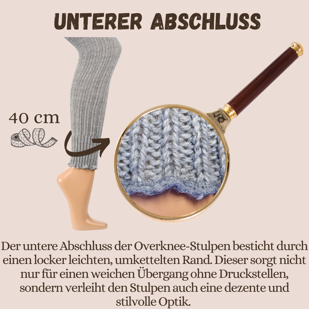 Overknee Stulpen mit Wolle