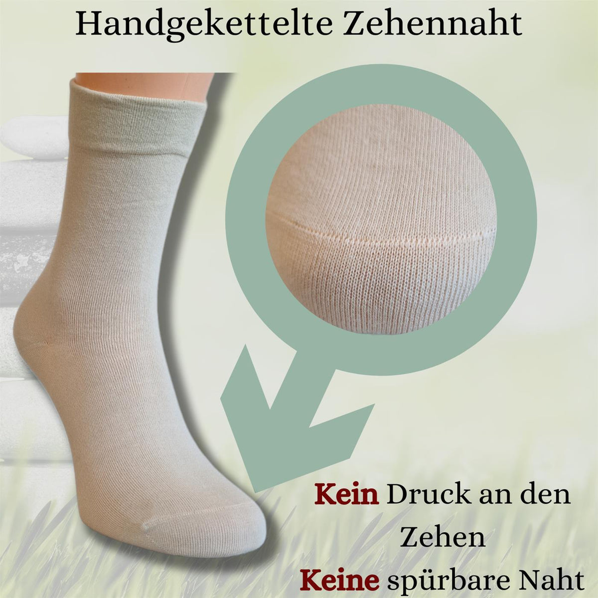 Diabetikersocken mit extra weitem Schaft | 6 Paar