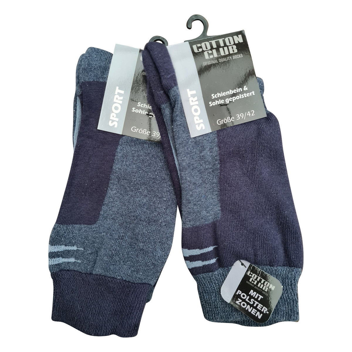 Sportsocken mit Plüschsohle | 2 Paar
