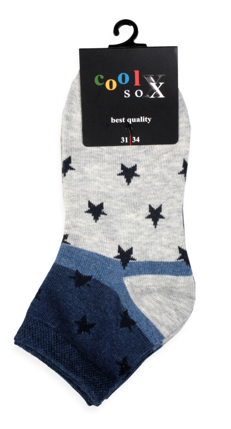 Kinder Kurzsocken Stars | 3 Paar
