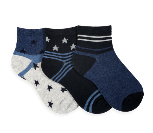 Kinder Kurzsocken Stars | 3 Paar