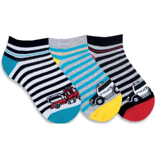 Kinder Sneakersocken Fahrzeug | 3 Paar