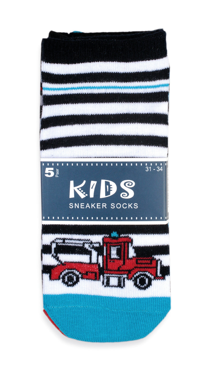 Bunt geringelte Sneakersocken für Kinder