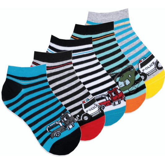 Bunt geringelte Sneakersocken für Kinder
