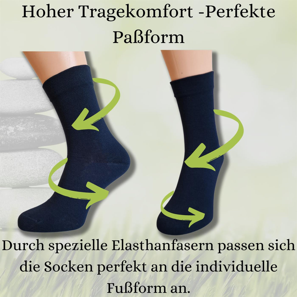 Diabetikersocken mit extra weitem Schaft | 6 Paar