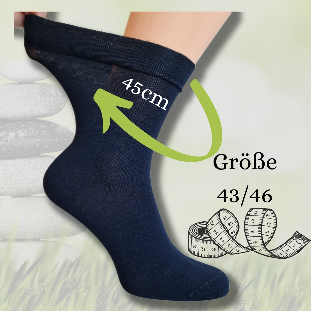 Diabetikersocken mit extra weitem Schaft | 6 Paar