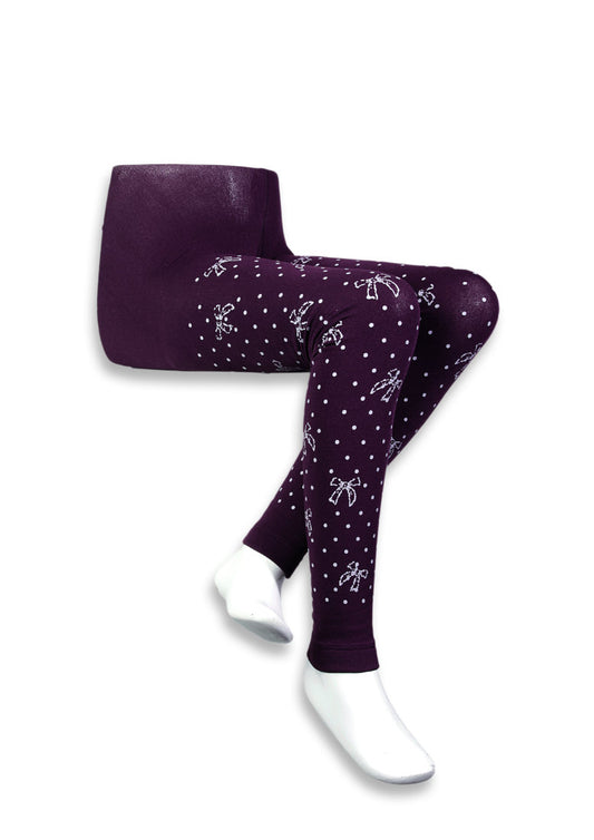 Thermo Leggings gemustert für Mädchen