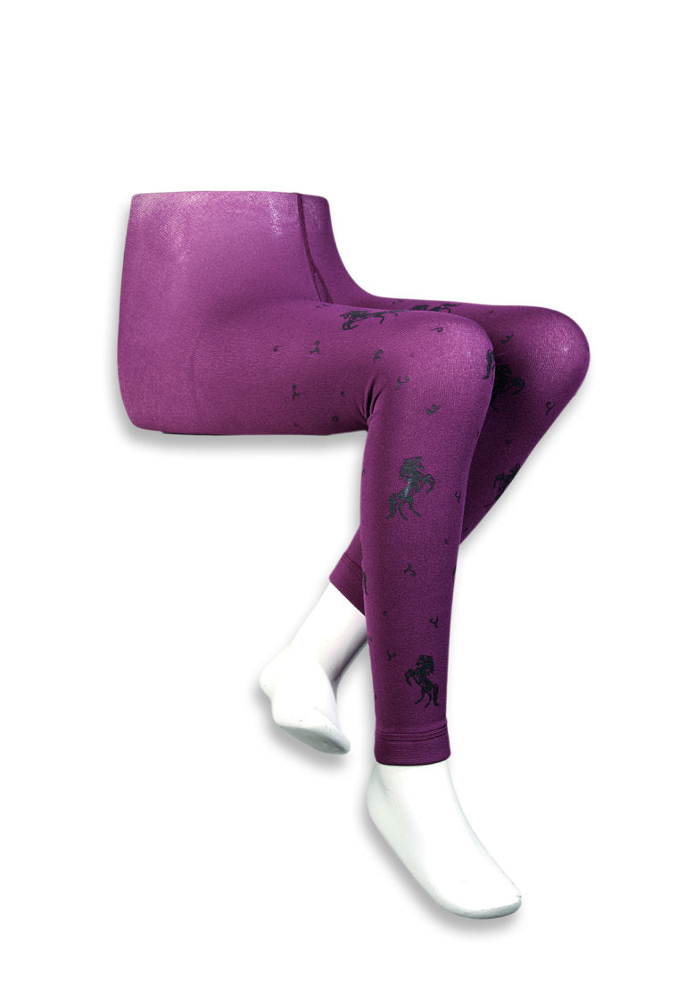 Thermo Leggings gemustert für Mädchen