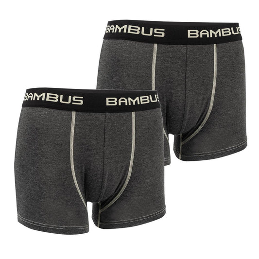 Retro Shorts mit Bambus anthrazit | 2Stück