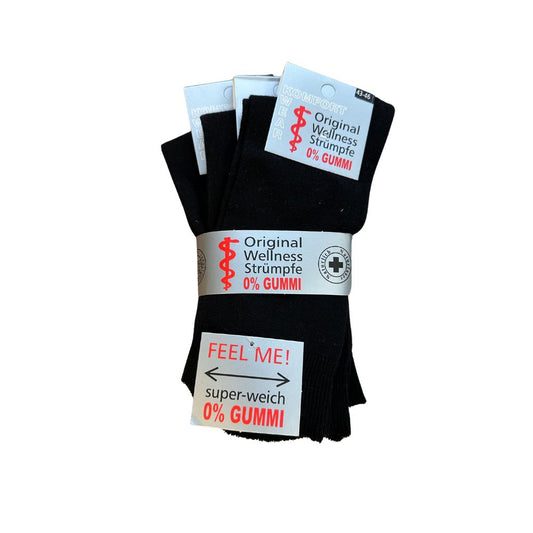 Wellness Socken ohne Gummi bis Größe 58 | 3Paar