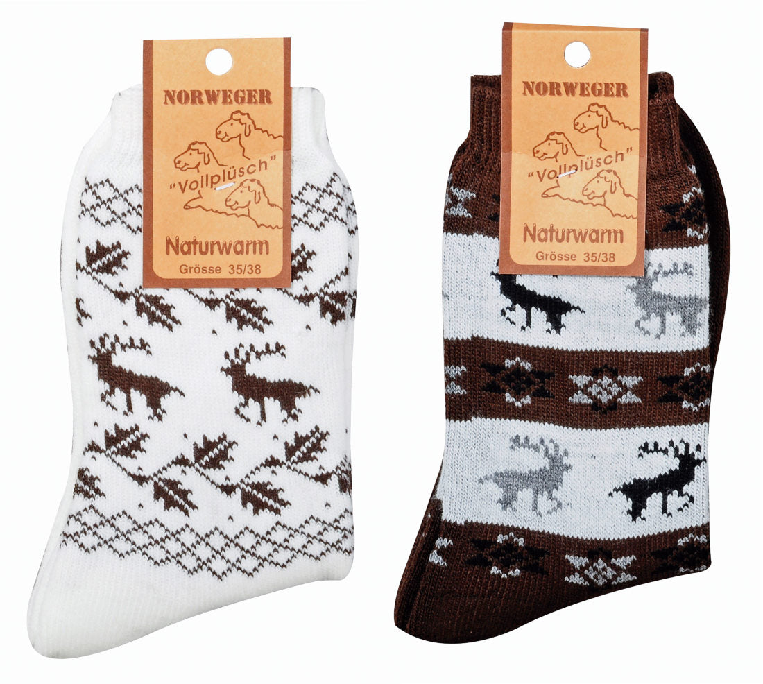 Socken mit Norwegermuster | 2Paar