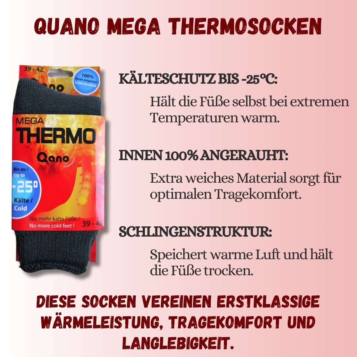 Wärmende Socken Mega Thermo | 2Paar