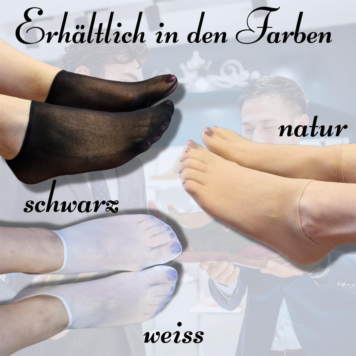 Bentini Probierstrümpfe | Probiersocken im Nachfüllbeutel | natur