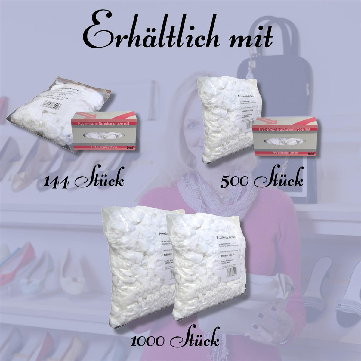 Bentini Probierstrümpfe | Probiersocken im Nachfüllbeutel