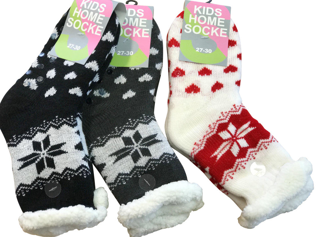 Home Socks mit Teddyinnenfutter für Kids/Teenager