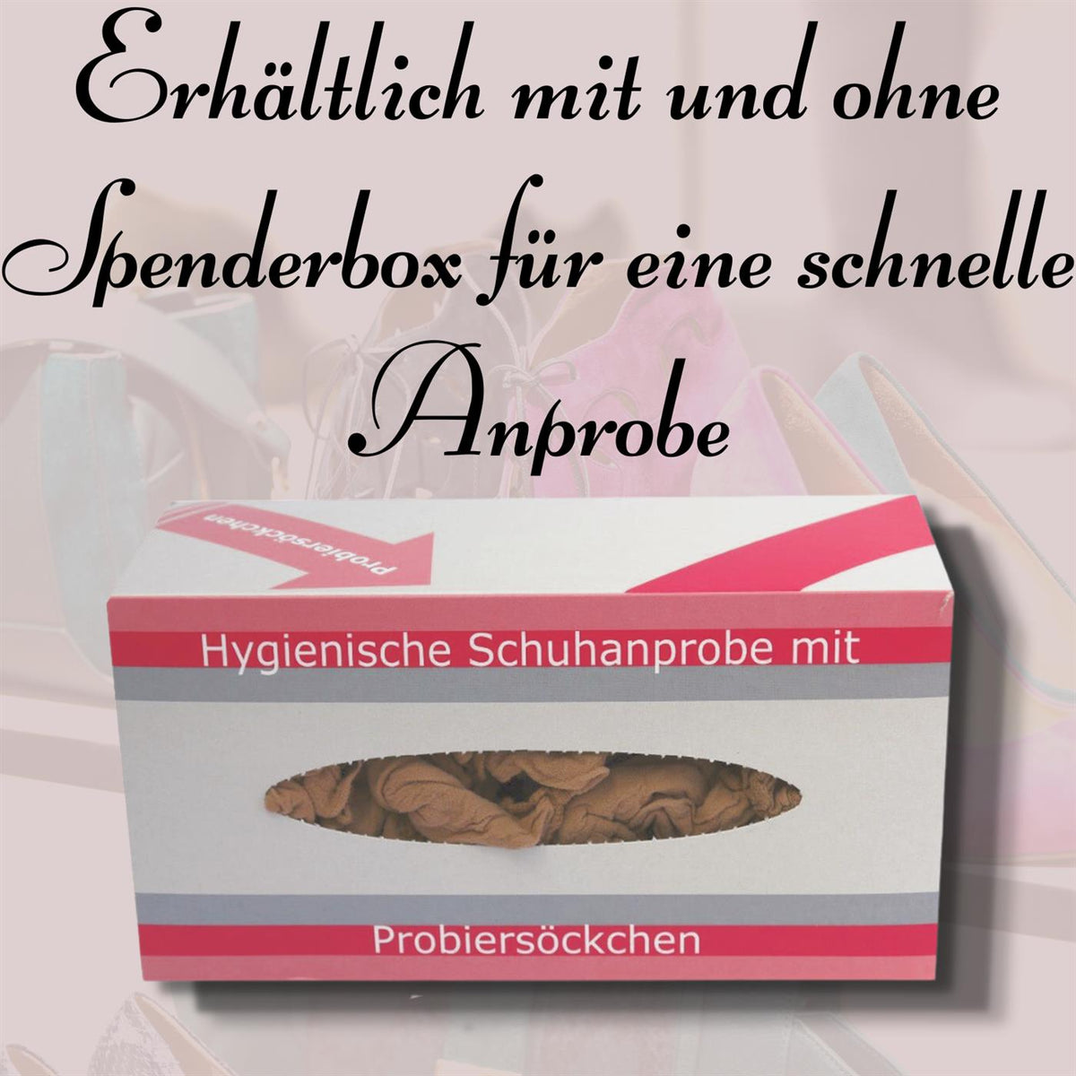 Bentini Probierstrümpfe | Probiersocken im Nachfüllbeutel | schwarz