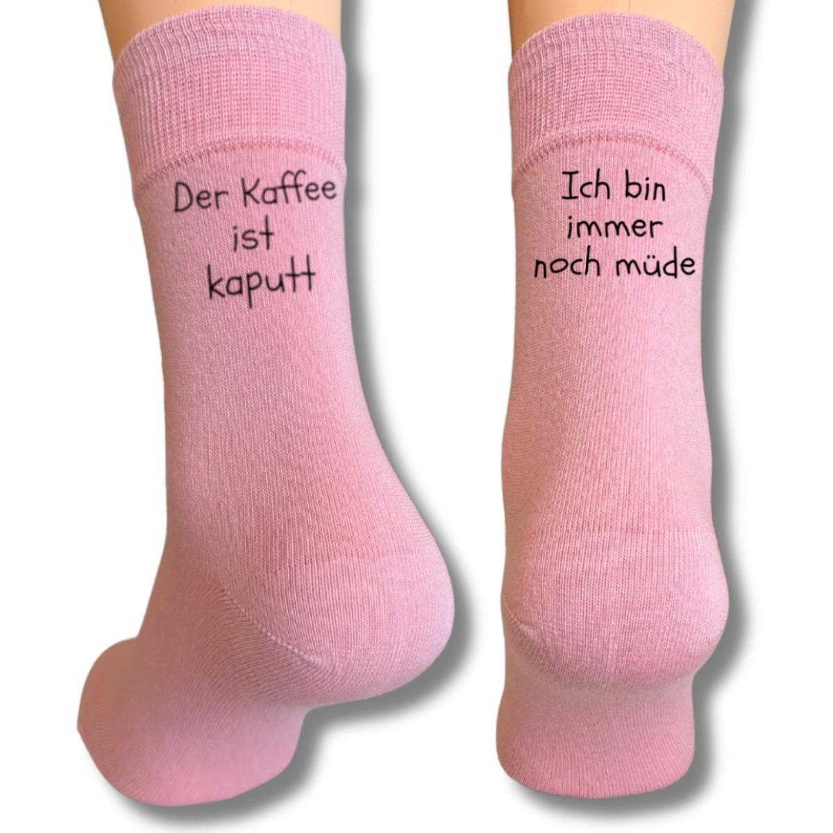 Bunte Spruch Socken Der Kaffee ist kaputt