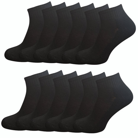 Sportsocke schwarz mit kurzem Schaft